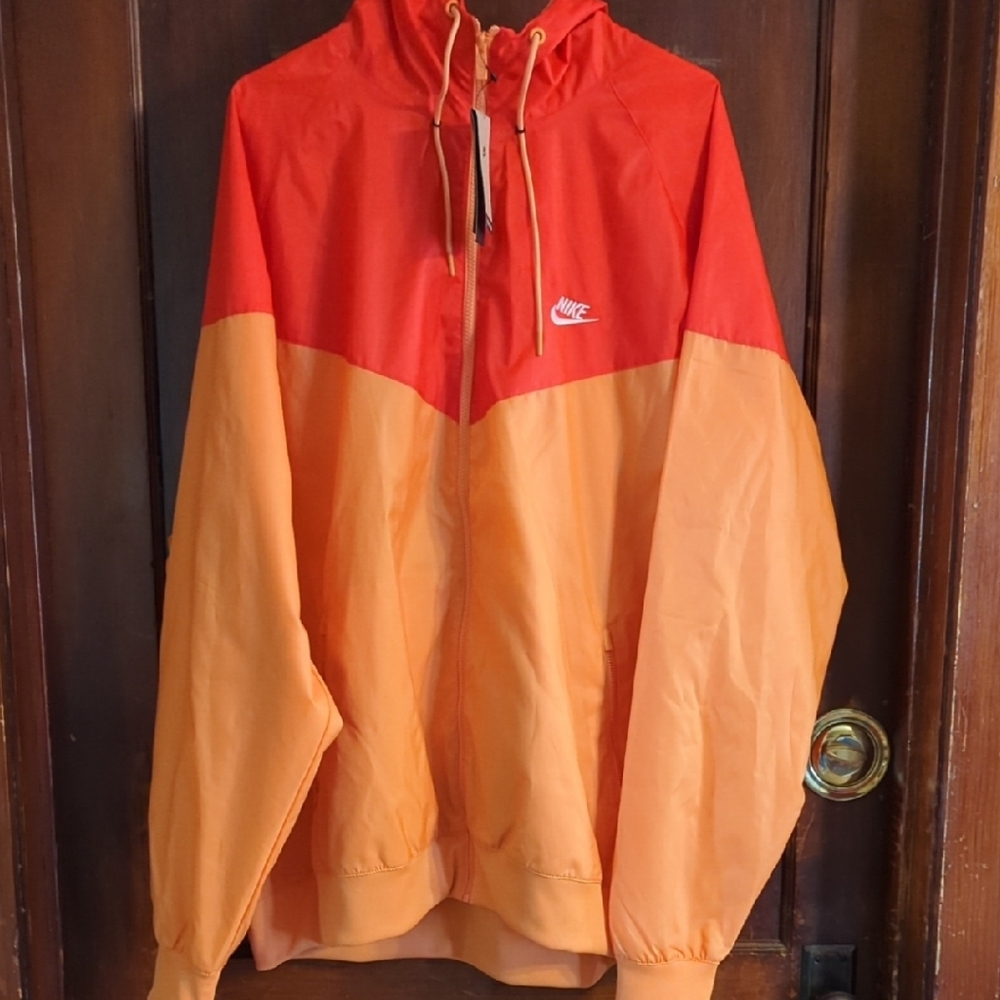 Nike Red and Orange Windbreaker Jacket